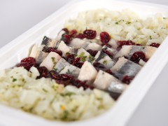 Herring flaps marinated or salted  with cranberry – Available in 1 kg or 2 kg Boxes.